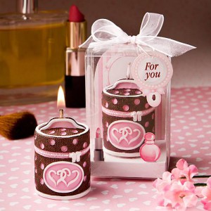 Pampering Pleasures Collection Makeup Case Candle Favor wedding favors