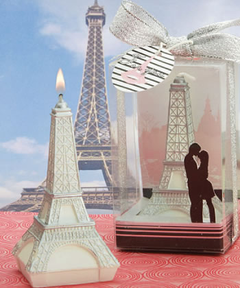 Love In Paris Collection Eiffel Tower Candles wedding favors