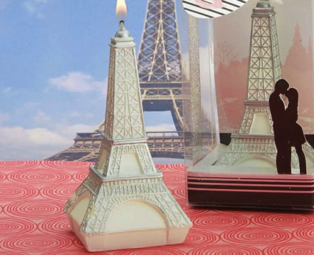 Love In Paris Collection Eiffel Tower Candles wedding favors