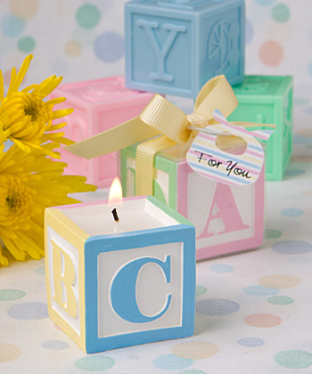 Adorable Baby Block Design Scented Candle Favors wedding favors