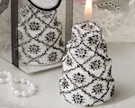 Darling Damask Design Cake Candles wedding favors