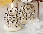 Fleur de Lis and Crown Design Cake Candles wedding favors