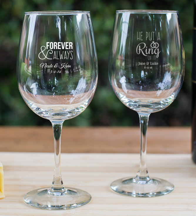 Personalized Wine Goblet Favors 12 Oz. wedding favors