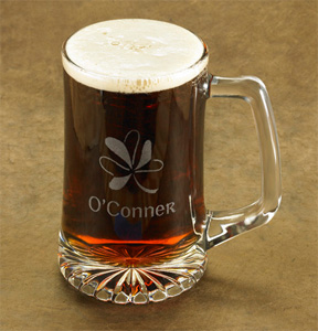 Personalized Shamrock Beer Mug wedding favors