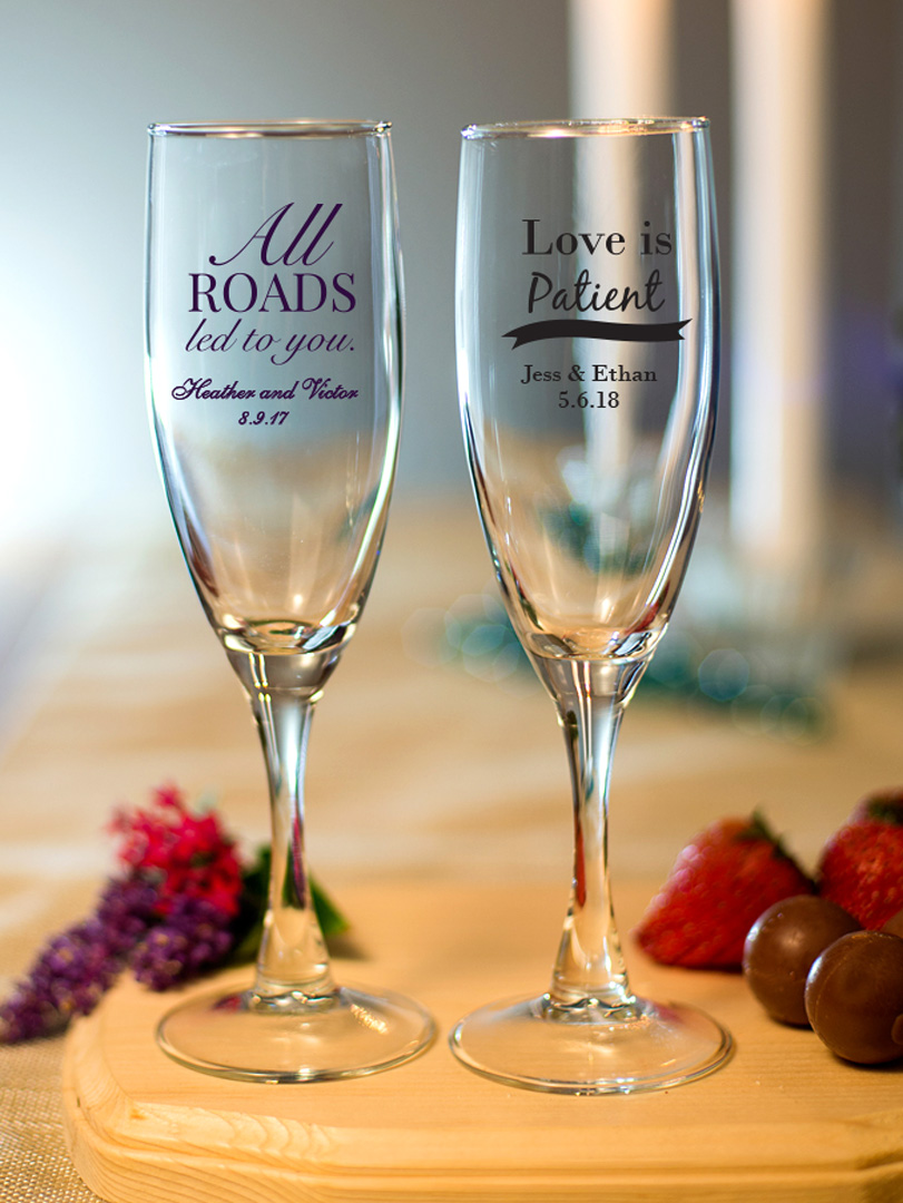 Champagne Flute wedding favors