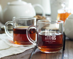 Personalized Glass Coffee Mug Favors wedding favors