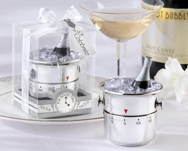 Let's Celebrate Champagne Bucket Timer wedding favors