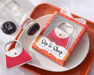 "Sip & Shop" Purse Bottle Opener wedding favors