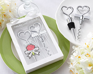 "Cheers to a Great Combination" Personalizable Wine Set wedding favors