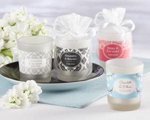 Personalized Frosted-Glass Votive (Minimum Order of 24) wedding favors