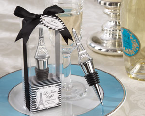 "La Tour Eiffel" Chrome Bottle Stopper wedding favors