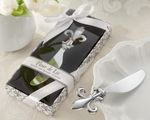 Fleur-de-Lis Chrome Spreader wedding favors