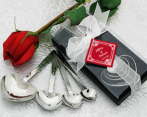 "Love Beyond Measure"  Heart-Shaped Measuring Spoons in Gift Box wedding favors