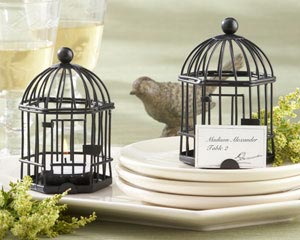"Love Songs" Birdcage Tea Light/Place Card Holder wedding favors