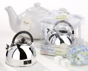 "It's About Time - Baby is Brewing" Teapot Timer wedding favors