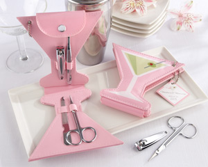 "Martinis & Manicures" Four-Piece Stainless-Steel Manicure Kit wedding favors