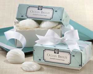 "Ocean Breeze" Scented Seashell Soaps wedding favors