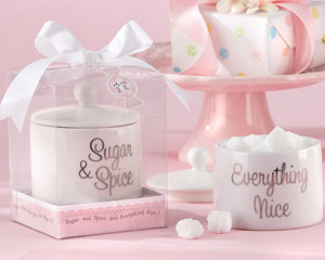 "Sugar & Spice Everything Nice" Ceramic Sugar Bowl wedding favors