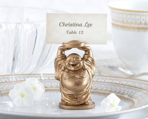 "Laughing Buddha" Golden Buddha Place Card/Photo Holder wedding favors
