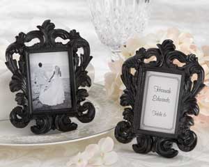 "Black Baroque" Elegant Place Card Holder/Photo Frame wedding favors