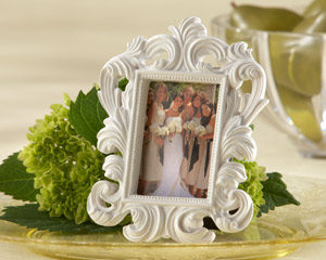 "White Baroque" Elegant Place Card Holder/Photo Frame wedding favors