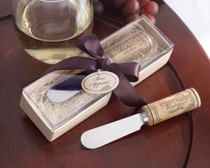 "Vintage Reserve" Stainless-Steel Spreader with Wine Cork Handle wedding favors
