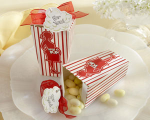 "About to Pop!" Popcorn Favor Box wedding favors