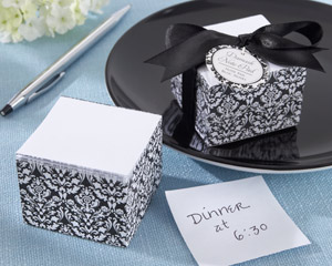"Damask Elegance" Note Pad wedding favors