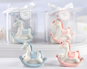 "Rock-a-Bye Carousel" Ceramic Rocking Horse Tealight Holder wedding favors