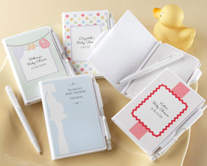"Noteworthy Couple" Personalized Journal and Pen - Baby Shower wedding favors