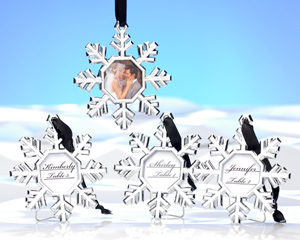 Snowflake Place Card Holder/Ornament wedding favors