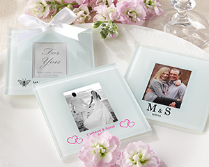 Personalized Frosted-Glass Photo Coaster (Set of 12) wedding favors