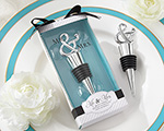 "Mr. & Mrs." Chrome Ampersand Bottle Stopper wedding favors