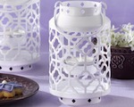 "Skylights" white, Openwork Mini Lantern wedding favors