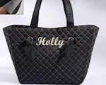 "Knotted Couture" Personalized Quilted Tote Bag wedding favors