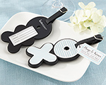 "Hugs & Kisses From Mr. & Mrs." Love-Filled Luggage Tag wedding favors