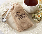 The "Perfect Blend" Burlap Bag with Coffee - Set of 12 wedding favors