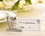 "LOVE" Place Card Holder/Photo Holder with Matching Place Cards wedding favors