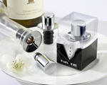 "Hats Off!" Chrome Top Hat Wine Pourer/Bottle Stopper wedding favors