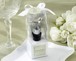 "Lovebirds" Chrome Bottle Stopper wedding favors