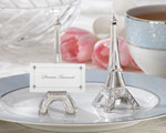 "Evening in Paris" Eiffel Tower Silver-Finish Place Card/ Photo Holder wedding favors