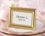 Beautifully Beaded Gold Photo Frame/Place Holder wedding favors
