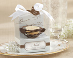 "Our New Nest" Bronze-Finish Metal Tea Light Holder wedding favors