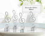 "Love Songs" Silver-Finish Music Note Place Card/Photo Holder wedding favors
