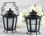 "Garden Park" Black Mini Lantern wedding favors
