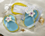 Flip-Flop Luggage Tag in Beach-Themed Gift Box wedding favors