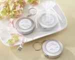 "Love Beyond Measure" Round Measuring Tape in Organza Drawstring Pouch wedding favors