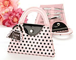 'Pink Polka Purse' Manicure Set wedding favors
