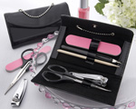 "Little Black Purse" Patent-Leather Five-Piece Manicure Set wedding favors