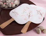 "Cherry Blossoms" Fan with Bamboo Handle wedding favors